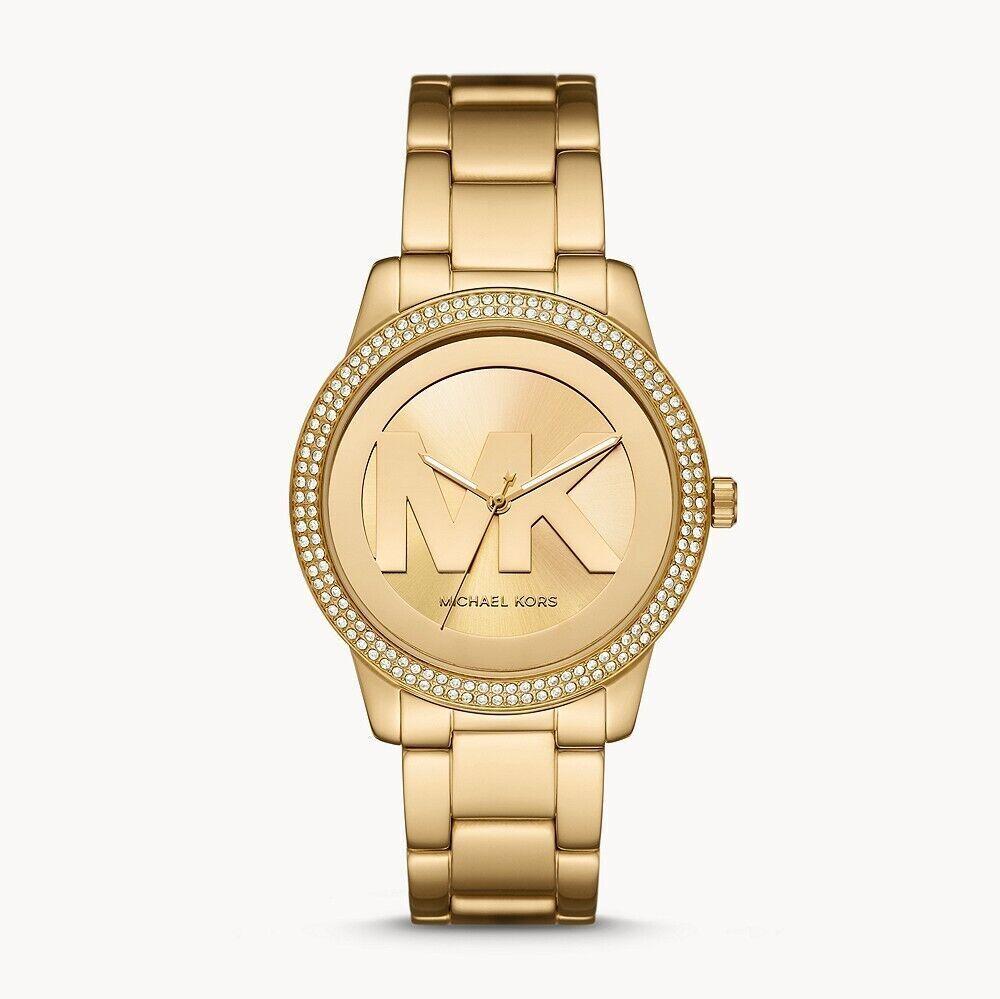  Shop Authentic Michael Kors Tibby Three Hand Gold Dial Gold Steel Strap Watch For Women - MK6879 - Luxxuri