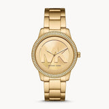  Shop Authentic Michael Kors Tibby Three Hand Gold Dial Gold Steel Strap Watch For Women - MK6879 - Luxxuri