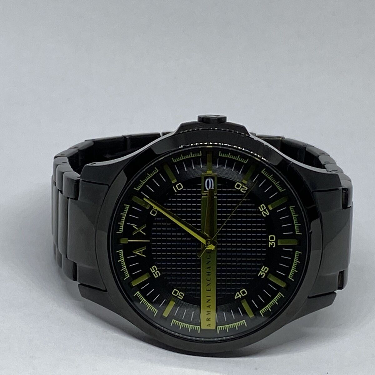  Shop Authentic Armani Exchange Hampton Black Dial Black Steel Strap Watch For Men - AX2407 - Luxxuri