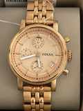  Shop Authentic Fossil Boyfriend Chronograph Rose Gold Dial Rose Gold Steel Strap Watch for Women - ES3380 - Luxxuri