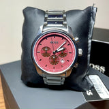  Shop Authentic Hugo Boss Trace Chronograph Red Dial Silver Steel Strap Watch For Men - 1514004 - Luxxuri
