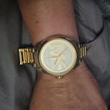  Shop Authentic Michael Kors Janelle Gold Dial Gold Steel Strap Watch For Women - MK7086 - Luxxuri
