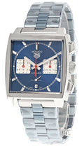  Shop Authentic Tag Heuer Monaco Automatic Chronograph Blue Dial Silver Steel Strap Watch for Men - CBL2111.BA0644 - Luxxuri