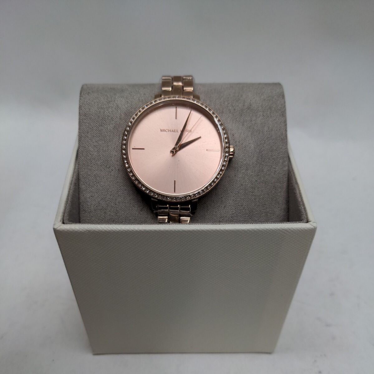  Shop Authentic Michael Kors Charley Three-Hand Analog Rose Gold Dial Rose Gold Steel Strap Watch for Women - MK4400 - Luxxuri