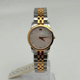  Shop Authentic Movado Museum Classic Mother of Pearl White Dial Two Tone Steel Strap Watch for Women - 0607077 - Luxxuri