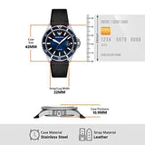  Shop Authentic Emporio Armani Diver Three-Hand Quartz Blue Dial Blue Leather Strap Watch For Men - AR11516 - Luxxuri