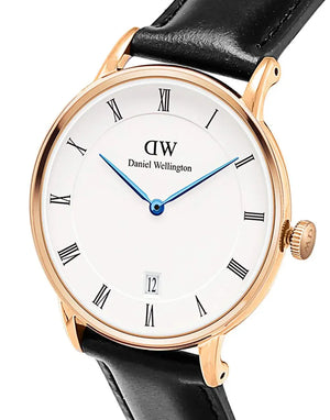  Shop Authentic Daniel Wellington Dapper Sheffield White Dial Black Leather Strap Watch For Men - DW00100092 - Luxxuri