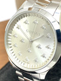  Shop Authentic Gucci G Timeless Quartz Silver Dial Silver Steel Strap Watch for Men - YA1265031 - Luxxuri