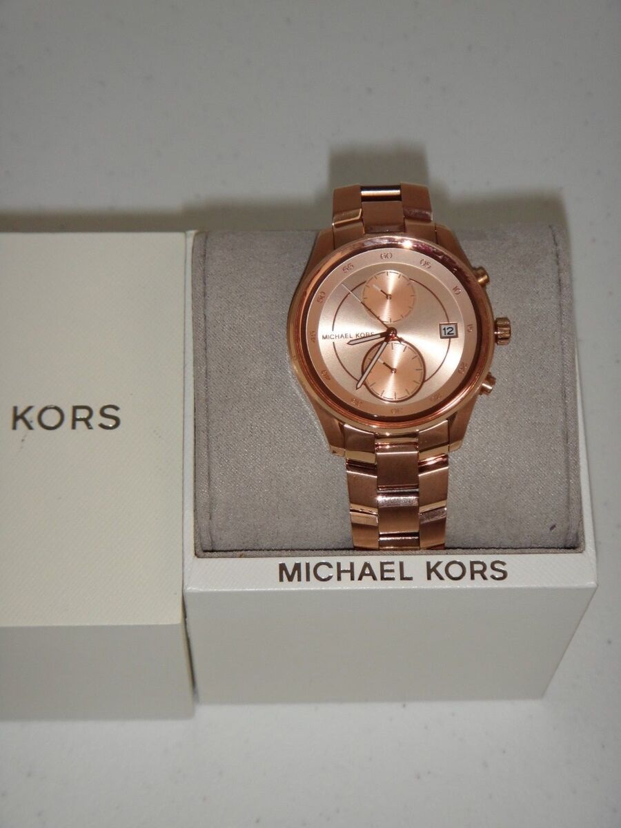  Shop Authentic Michael Kors Briar Quartz Rose Gold Dial Rose Gold Steel Strap Watch For Women - MK6465 - Luxxuri
