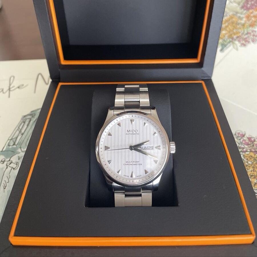 Mido Multifort Automatic Silver Dial Silver Steel Strap Watch For Men - M005.430.11.031.80