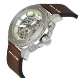  Shop Authentic Fossil Modern Machine Automatic Skeleton White Dial Brown Leather Strap Watch for Women - ME3083 - Luxxuri