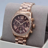  Shop Authentic Michael Kors Lexington Chronograph Red Dial Rose Gold Steel Strap Watch For Women - MK7275 - Luxxuri