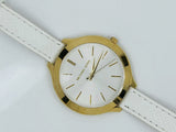 Shop Authentic Michael Kors Slim Runway White Dial White Leather Strap Watch For Women - MK2273 - Luxxuri