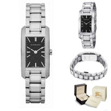  Shop Authentic Burberry Heritage Black Dial Silver Steel Strap Watch For Women - BU9401 - Luxxuri