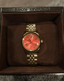  Shop Authentic Michael Kors Lexington Quartz Orange Dial Gold Steel Strap Watch For Women - MK3284 - Luxxuri