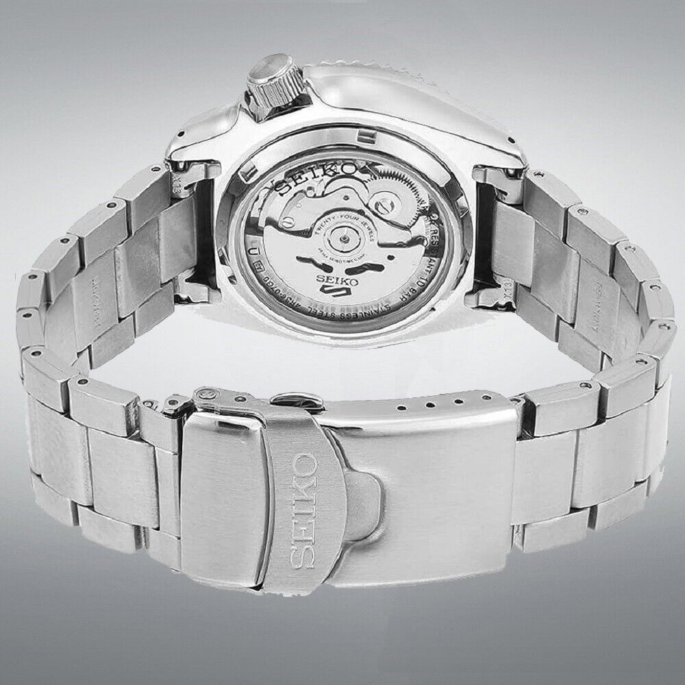  Shop Authentic Seiko 5 Sports Double Hurricane Retro Orange Dial Silver Steel Strap Watch For Men - SRPK11K1 - Luxxuri