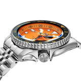  Shop Authentic Seiko 5 Sports GMT Automatic Orange Dial Silver Steel Strap Watch For Men - SSK005K1 - Luxxuri