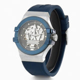  Shop Authentic Maserati Potenza Automatic Skeleton Dial Blue Rubber Strap Watch For Men - R8821108035 - Luxxuri