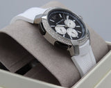  Shop Authentic Michael Kors Sidney Multifunction Black Dial White Silicone Strap Watch For Women - MK6947 - Luxxuri