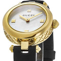  Shop Authentic Gucci Diamantissima Mother of Pearl Dial Black Leather Strap Watch For Women - YA141505 - Luxxuri