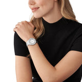  Shop Authentic Michael Kors Harlowe Three-Hand Quartz Silver Dial Silver Steel Strap Watch For Women - MK4708 - Luxxuri