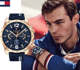  Shop Authentic Tommy Hilfiger Decker Multifunction Blue Dial Blue Rubber Strap Watch for Men - 1791474 - Luxxuri