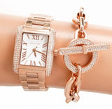  Shop Authentic Michael Kors Emery Three-Hand Crystals Silver Dial Rose Gold Steel Strap Watch for Women - MK4641 - Luxxuri