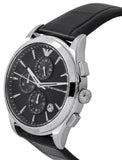  Shop Authentic Emporio Armani Paolo Chronograph Black Dial Black Leather Strap Watch For Men - AR11530 - Luxxuri