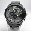  Shop Authentic Diesel Mega Chief Chronograph Grey Dial Black Steel Strap Watch For Men - DZ4479 - Luxxuri