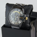  Shop Authentic Diesel Mega Chief Chronograph Grey Dial Black Steel Strap Watch For Men - DZ4479 - Luxxuri