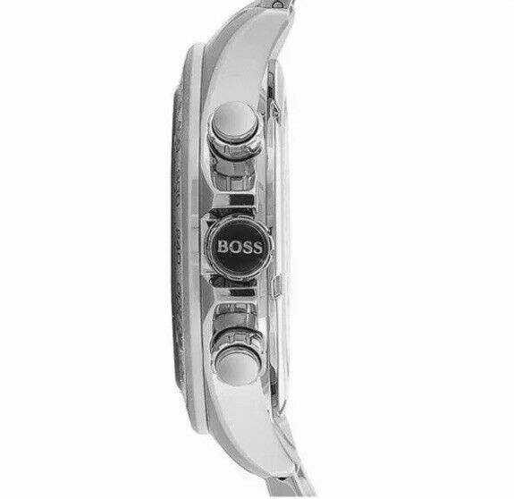  Shop Authentic Hugo Boss Ikon Black Dial Silver Steel Strap Watch for Men - 1512965 - Luxxuri