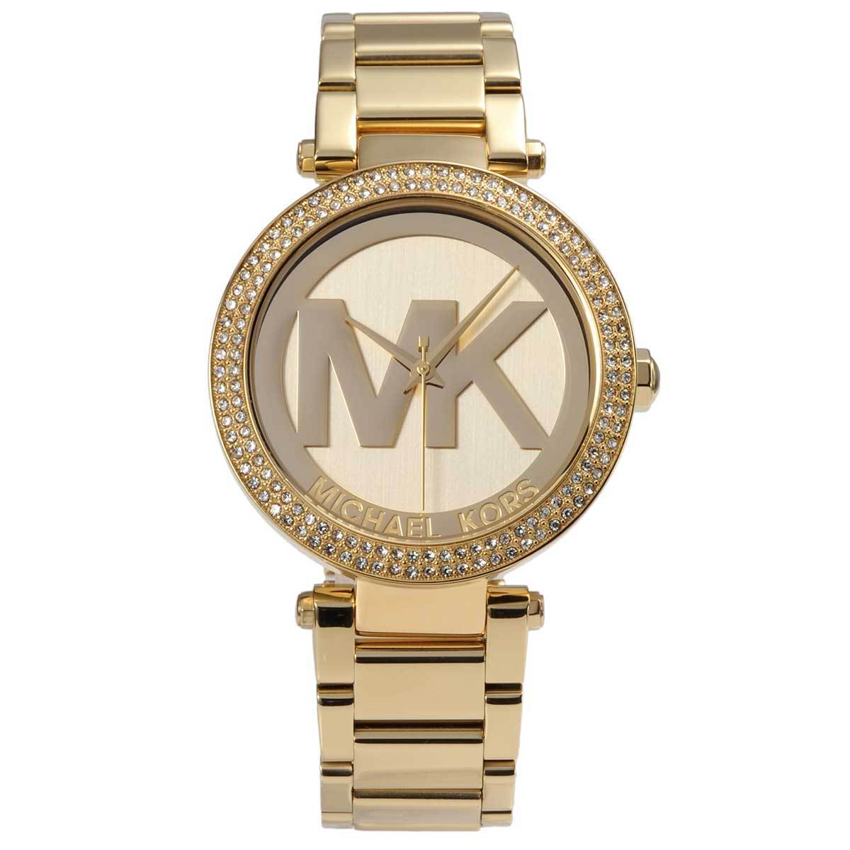  Shop Authentic Michael Kors Parker Diamonds Gold Dial Gold Steel Strap Watch for Women - MK5784 - Luxxuri