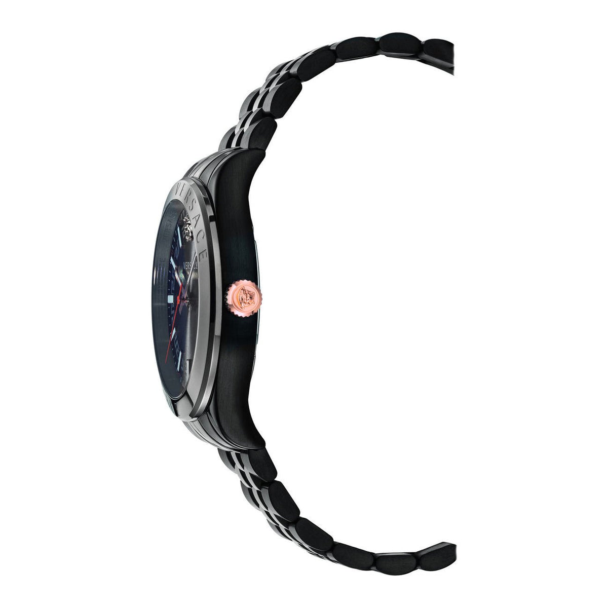  Shop Authentic Versace Hellenyium Analog Black Dial Black Steel Strap Watch For Men - VEVK00320 - Luxxuri