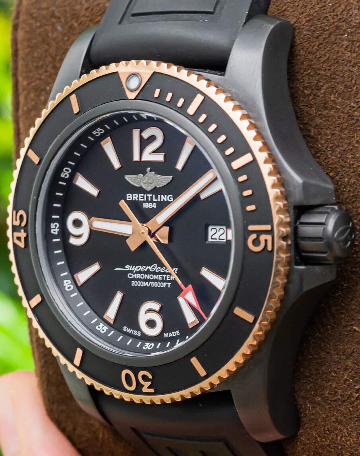  Shop Authentic Breitling Superocean Automatic 46mm Black Dial Black Rubber Strap Watch for Men - U17368221B1S1 - Luxxuri