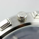  Shop Authentic Calvin Klein Chronograph Blue Dial Black Leather Strap Watch for Men - K8Q371CN - Luxxuri