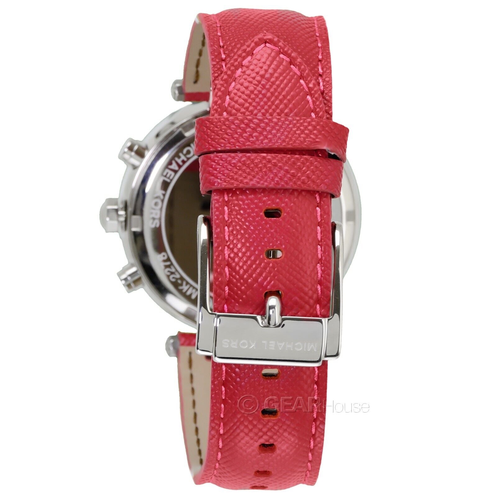  Shop Authentic Michael Kors Parker Silver Dial Red Leather Strap Watch for Women - MK2278 - Luxxuri