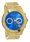  Shop Authentic Marc Jacobs Blade Chronograph Blue Dial Gold Steel Strap Watch for Women - MBM3307 - Luxxuri