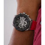 Shop Authentic Guess Momentum Black Dial Red Rubber Strap Watch for Men - GW0263G3 - Luxxuri
