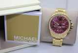  Shop Authentic Michael Kors Wren Purple Dial Gold Steel Strap Watch for Women - MK6290 - Luxxuri