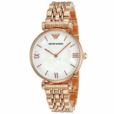  Shop Authentic Emporio Armani Mother of Pearl Dial Rose Gold Steel Strap Watch For Women - AR11110 - Luxxuri