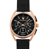  Shop Authentic Maserati Trimarano Chronograph Black Dial Leather Strap Watch For Men - R8871632002 - Luxxuri
