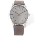  Shop Authentic Calvin Klein City Silver Dial Grey Leather Strap Watch for Men - K2G211Q4 - Luxxuri
