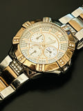  Shop Authentic Guess Vista Analog Diamonds Silver Dial Two Tone Steel Strap Watch for Women - W0024L1 - Luxxuri