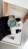  Shop Authentic Versace Grace Chronograph Quartz Green Dial Silver Steel Strap Watch For Men - VEZ900121 - Luxxuri