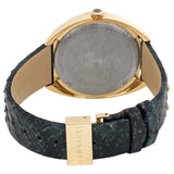  Shop Authentic Versace Shadov Quartz Gold Dial Black Leather Strap Watch for Women - VEBM01118 - Luxxuri