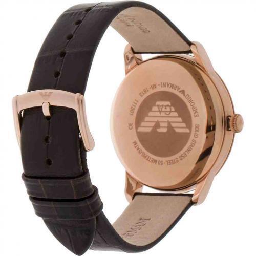  Shop Authentic Emporio Armani Classic Quartz Brown Dial Brown Leather Strap Watch For Men - AR1613 - Luxxuri