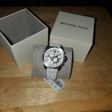  Shop Authentic Michael Kors Brecken Chronograph Silver Dial White Leather Strap Watch For Men - MK8949 - Luxxuri