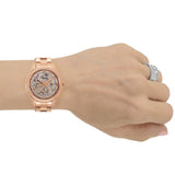  Shop Authentic Fossil Rye Automatic Skeleton Rose Gold Dial Rose Gold Steel Strap Watch for Women - BQ3754 - Luxxuri