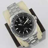  Shop Authentic Tag Heuer Aquaracer Caliber 5 Automatic Black Dial Silver Steel Strap Watch for Men - WAK2110.BA0830 - Luxxuri