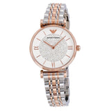  Shop Authentic Emporio Armani Gianni T Bar White Dial Two Tone Steel Strap Watch For Women - AR1926 - Luxxuri